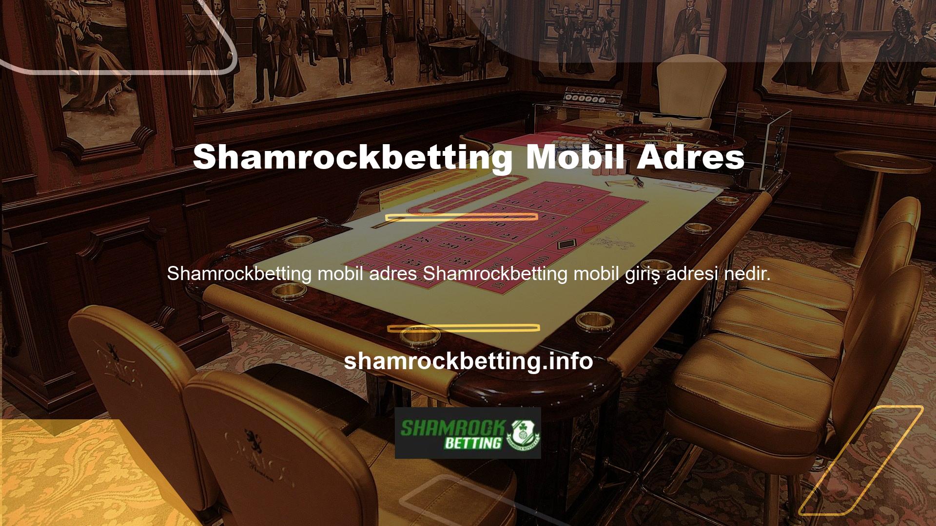 Shamrockbetting para depozito ve para çekme menüsü sayfanın üstünden hızlı bir şekilde erişilebilir